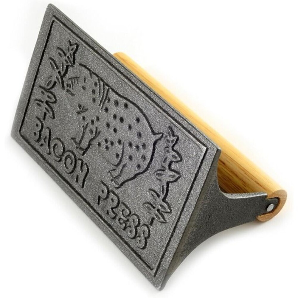 NORPRO Cast Iron Bacon Press with Wood Handle